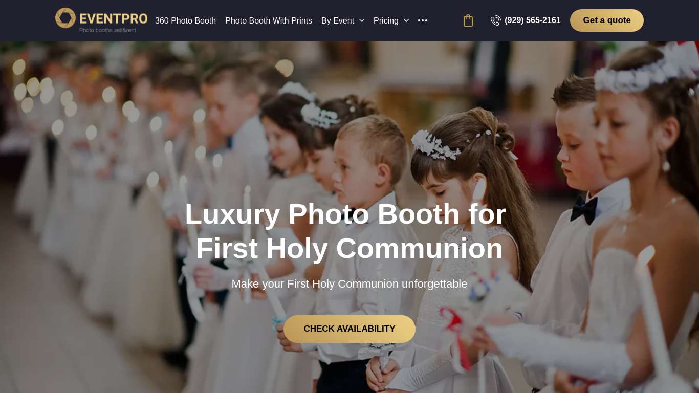 Luxury Photo Booth Service for First Holy Communion